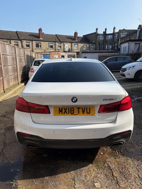 
								BMW 5 Series M Sport 520D White 2018 full									